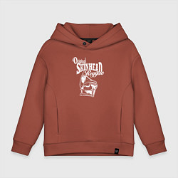 Толстовка оверсайз детская Skinhead reggae, цвет: кирпичный