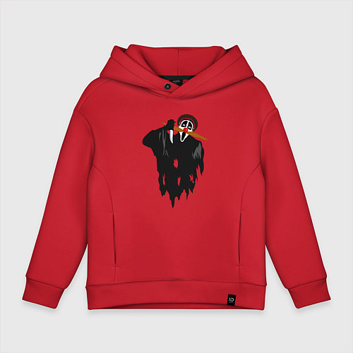 Детское худи оверсайз Крик-мужик из Деревня дураков мем / Красный – фото 1