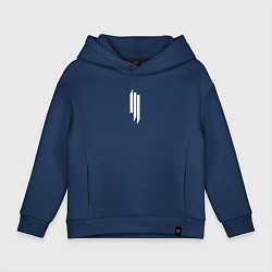 Толстовка оверсайз детская Skrillex - logo, цвет: тёмно-синий