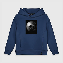 Толстовка оверсайз детская Дарт Вейдер звезда смерти, цвет: тёмно-синий