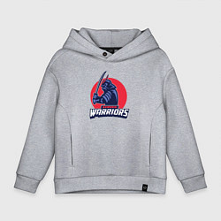 Толстовка оверсайз детская Samurai warriors, цвет: меланж
