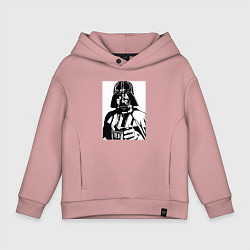 Толстовка оверсайз детская Лорд Вейдер, цвет: пыльно-розовый