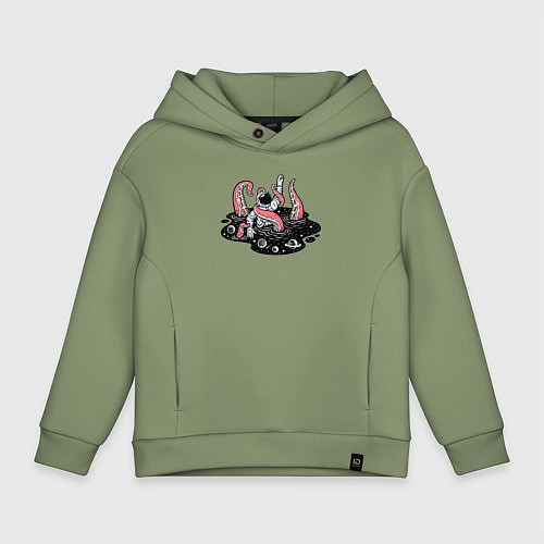 Детское худи оверсайз Схватка с космическим осьминогом / Авокадо – фото 1