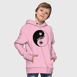 Толстовка оверсайз детская ЯнЫн, цвет: светло-розовый — фото 2