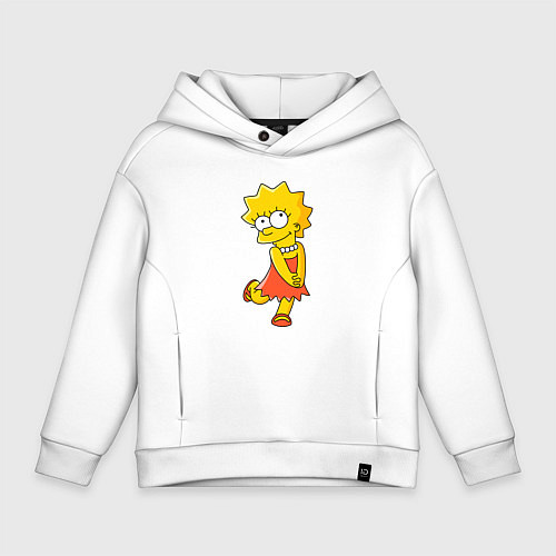 Детское худи оверсайз Lisa Simpson / Белый – фото 1