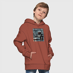 Толстовка оверсайз детская My neighbor Venom-Totoro, цвет: кирпичный — фото 2
