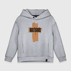 Толстовка оверсайз детская The rusty cross, цвет: меланж