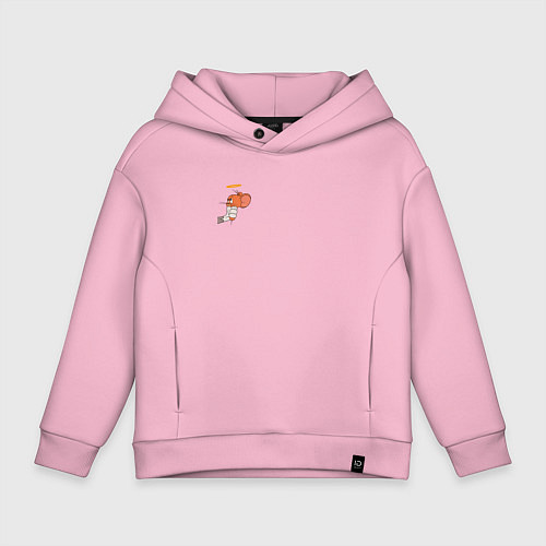 Детское худи оверсайз Джерри ангел мышка для пар / Светло-розовый – фото 1