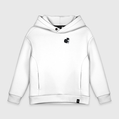 Детское худи оверсайз Кусь коты / Белый – фото 1