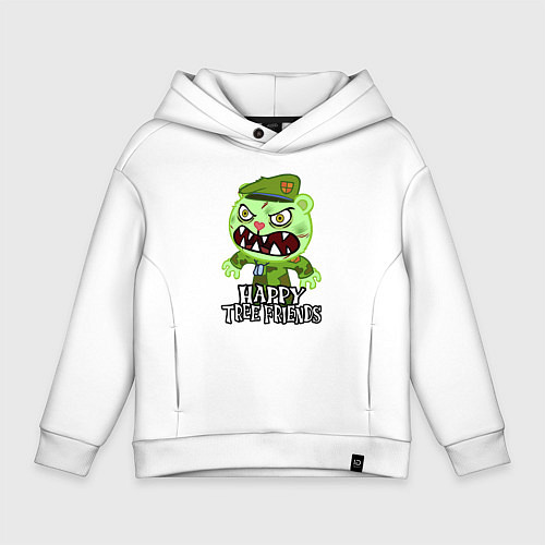 Детское худи оверсайз Angry - Flippy / Белый – фото 1