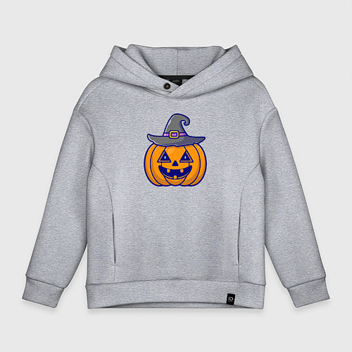 Детское худи оверсайз Тыковка в шляпке / Меланж – фото 1