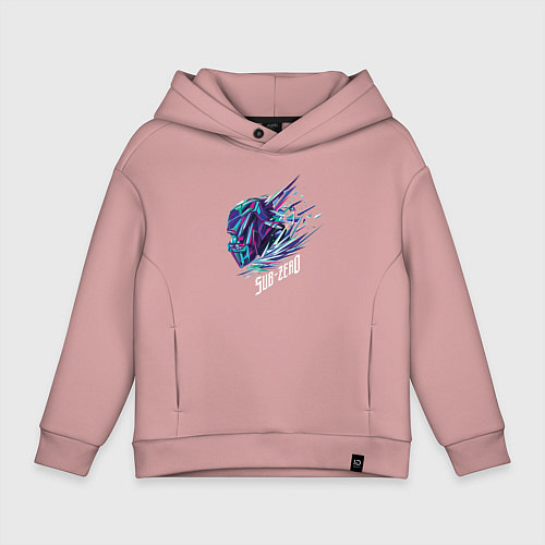 Детское худи оверсайз Саб-Зиро Мортал Комбат / Пыльно-розовый – фото 1