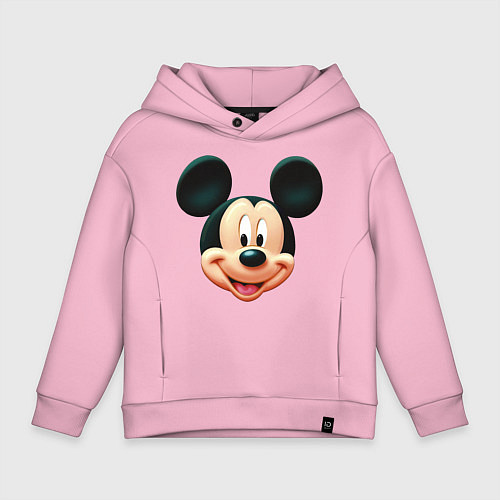 Детское худи оверсайз Mickey mouse head / Светло-розовый – фото 1