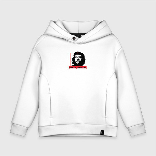 Детское худи оверсайз Куба да янки нет / Белый – фото 1