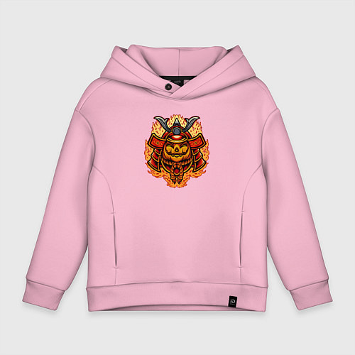 Детское худи оверсайз Огненный самурай / Светло-розовый – фото 1