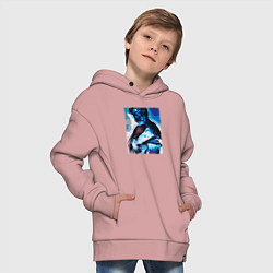 Толстовка оверсайз детская Ты мой космос, цвет: пыльно-розовый — фото 2