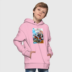 Толстовка оверсайз детская Персонажи - Marvel rivals, цвет: светло-розовый — фото 2