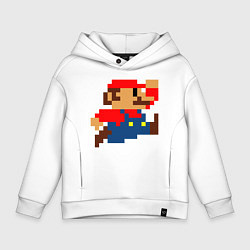 Толстовка оверсайз детская Mario 8 bit, цвет: белый