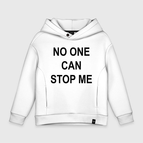Детское худи оверсайз No one can stop me - Stray Kids / Белый – фото 1