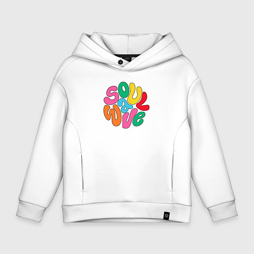 Детское худи оверсайз Душевная волна / Белый – фото 1