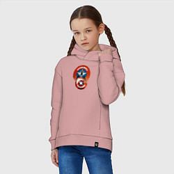 Толстовка оверсайз детская Captain America: Brave New World, цвет: пыльно-розовый — фото 2