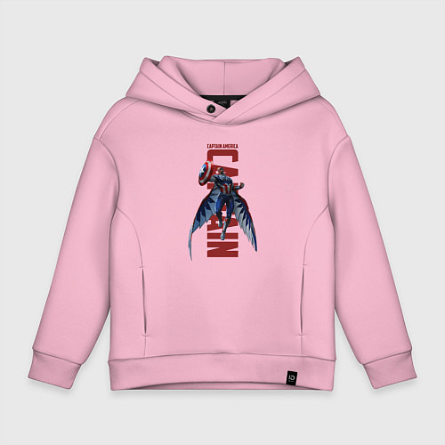 Детское худи оверсайз Капитан Америка: Новый мир / Светло-розовый – фото 1