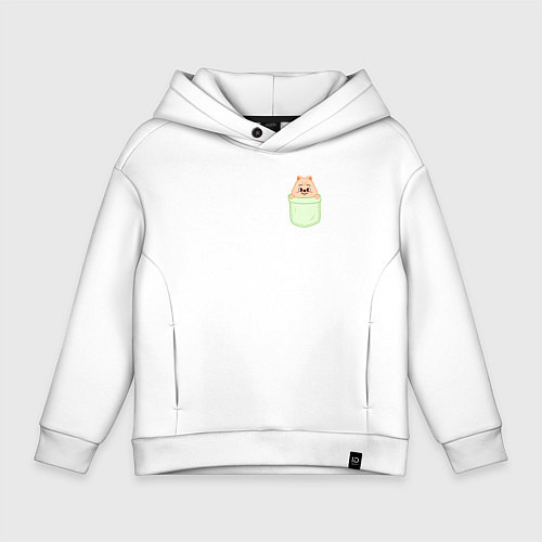 Детское худи оверсайз Han quokka in pocket / Белый – фото 1