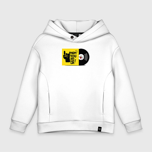 Детское худи оверсайз Мама ты крутая / Белый – фото 1