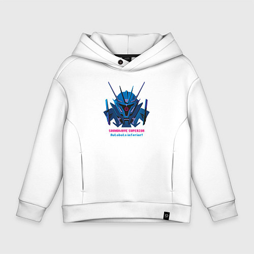 Детское худи оверсайз Soundwave superior / Белый – фото 1