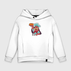 Толстовка оверсайз детская Лучший шеф, цвет: белый