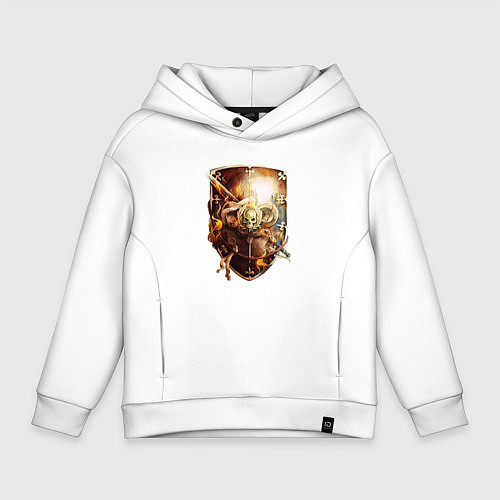 Детское худи оверсайз Order of the Sanctified Shield Warhammer / Белый – фото 1