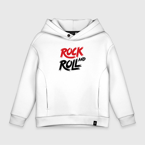 Детское худи оверсайз Rock and roll star / Белый – фото 1