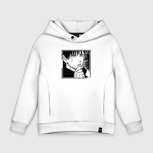 Детское худи оверсайз Мегуми фусигуро / Белый – фото 1