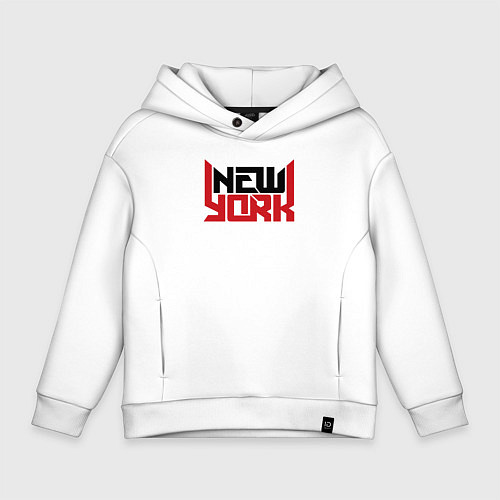 Детское худи оверсайз America New York / Белый – фото 1