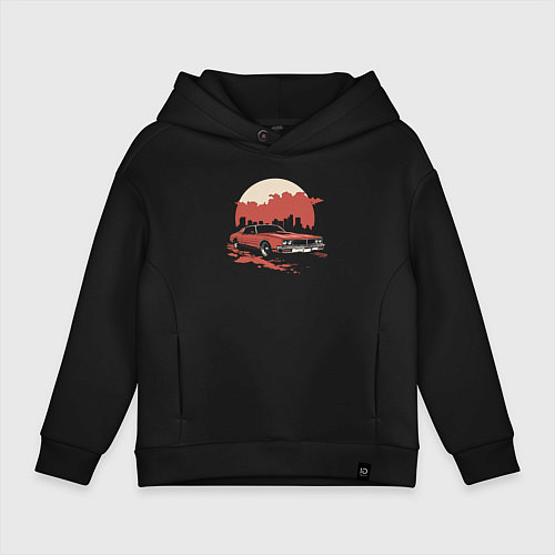 Детское худи оверсайз City car / Черный – фото 1