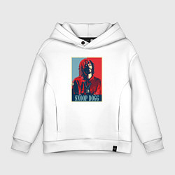 Толстовка оверсайз детская Snoop Dogg style, цвет: белый