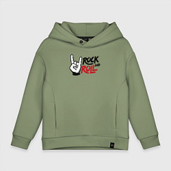 Толстовка оверсайз детская Style rock and roll, цвет: авокадо