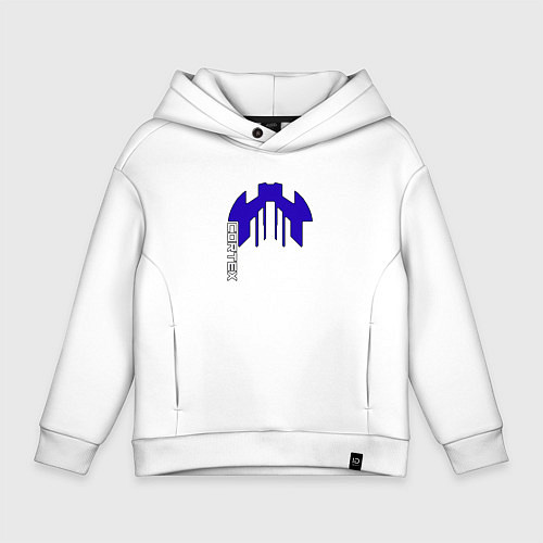 Детское худи оверсайз Cortex синий чёрная обводка aneurism iv / Белый – фото 1