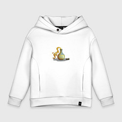 Толстовка оверсайз детская Сбежавшее зелье, цвет: белый