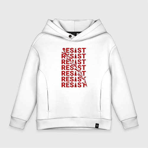Детское худи оверсайз Resist - Рассказ служанки / Белый – фото 1