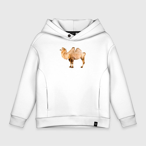 Детское худи оверсайз Стоячий верблюд / Белый – фото 1