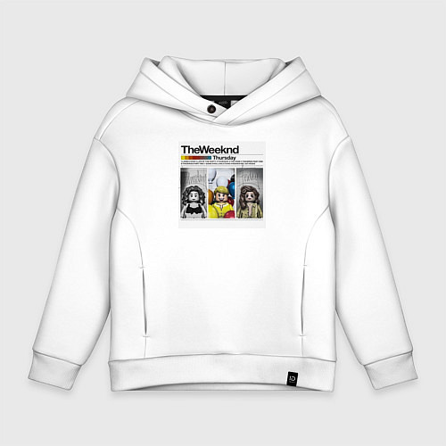 Детское худи оверсайз The weeknd Thursday / Белый – фото 1