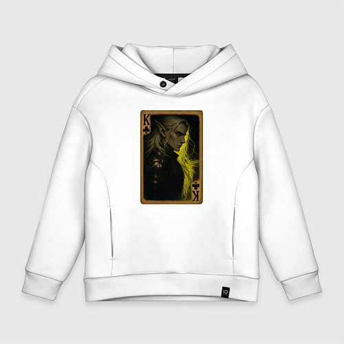Детское худи оверсайз Карта Аскейра Калионора: король треф / Белый – фото 1