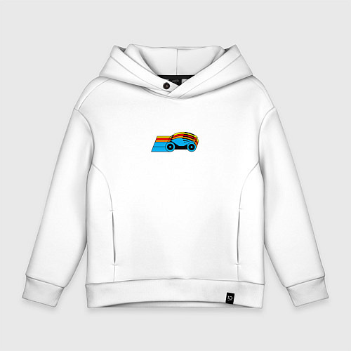 Детское худи оверсайз Tron motorbike / Белый – фото 1