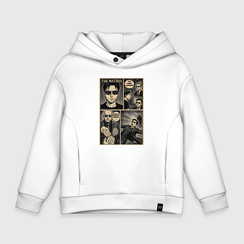 Детское худи оверсайз The matrix / Белый – фото 1