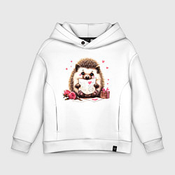 Детское худи оверсайз Ёжик с любовным письмом