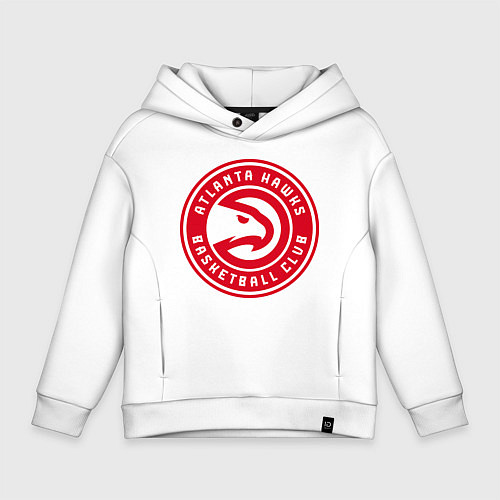 Детское худи оверсайз Атланта Хокс НБА / Белый – фото 1