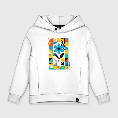 Детское худи оверсайз Fell alive / Белый – фото 1