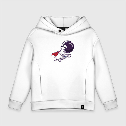Детское худи оверсайз Spaceman superman / Белый – фото 1