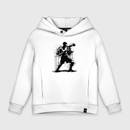 Детское худи оверсайз Сила удара Дастина Порье / Белый – фото 1